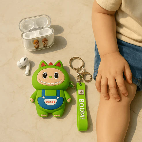 Labubu Air Pods Case with Keychain Strap